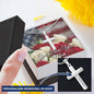 God Bless America, God Bless You Mom, Patriotic Mother's Day Necklace Cross Religious Christian Gift Box