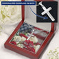 God Bless America, God Bless You Mom, Patriotic Mother's Day Necklace Cross Religious Christian Gift Box