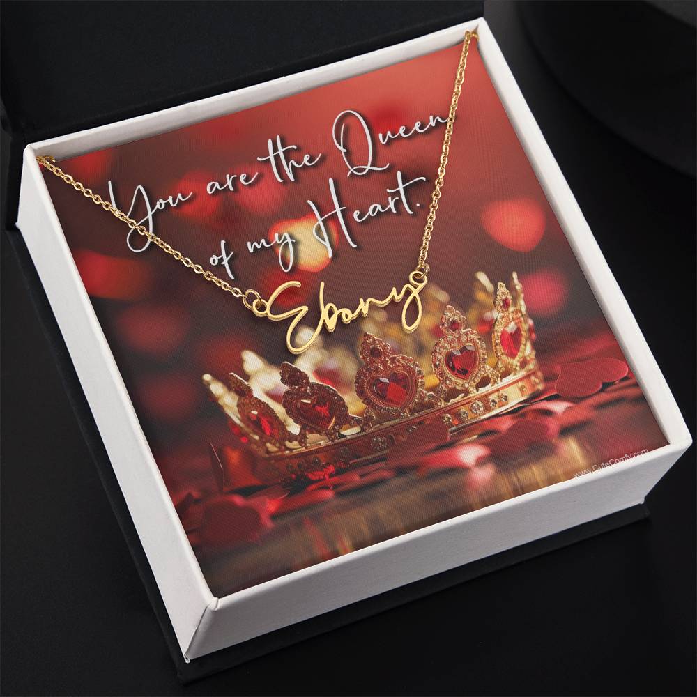 You are the Queen of my Heart Custom Necklace Mama or Name Mother's Day Gift