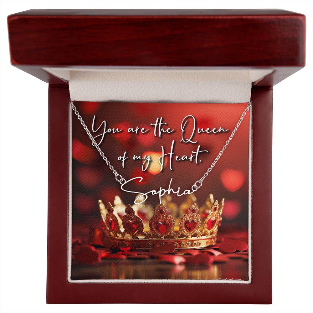 You are the Queen of my Heart Custom Necklace Mama or Name Mother's Day Gift