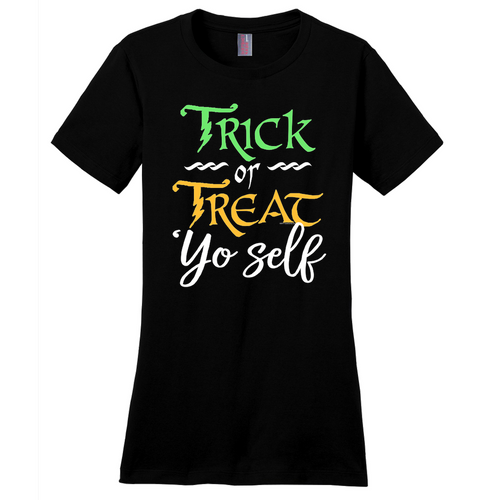 Trick or Treat 'Yo Self Funny Women's Halloween T-Shirt