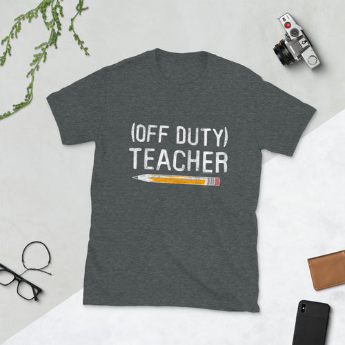 Vintage Pencil Funny Off Duty Teacher T-Shirt