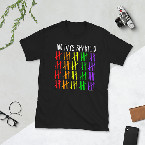 Hashmarks 100th Day of School Shirt for Teachers 100 Days Smarter