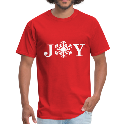 Joy Snowflake O Christmas T-Shirt - red