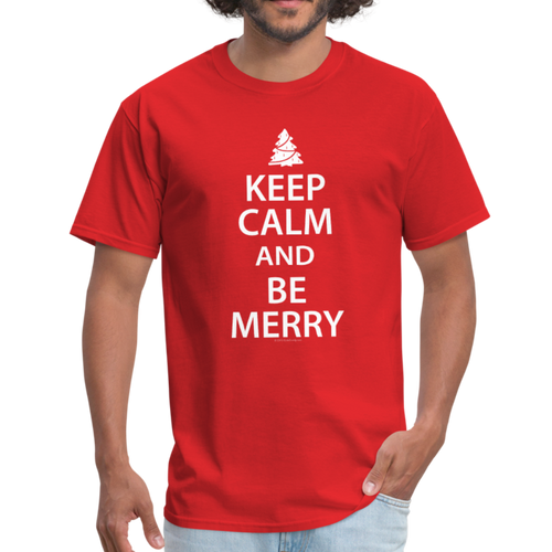 Keep Calm and Be Merry Christmas Shirt - red