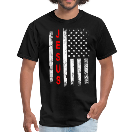 jesus shirt for men women american flag christian t shirts patriotic conservative tshirts - black
