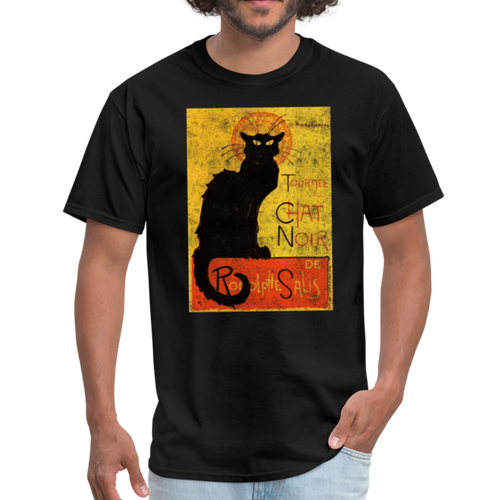 Tournee du Chat Noir Black Cat Halloween T-Shirt for Women Unisex - black