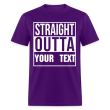 Load image into Gallery viewer, Straight Outta Custom Personalized T-Shirt - purple