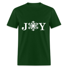 Load image into Gallery viewer, Joy Snowflake O Christmas T-Shirt - forest green