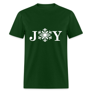 Joy Snowflake O Christmas T-Shirt - forest green