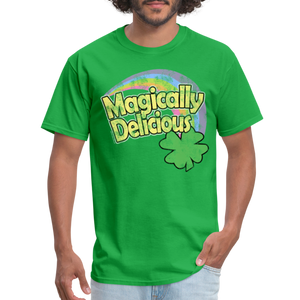 Magically Delicious 80s Vintage St Patricks Day T-Shirt - bright green