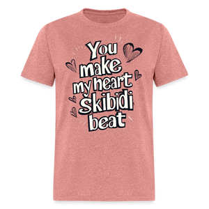 Skibidi Valentines Day Heart Funny Boy Teen Girl Guy Teacher T-Shirt - heather mauve