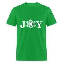 Load image into Gallery viewer, Joy Snowflake O Christmas T-Shirt - bright green