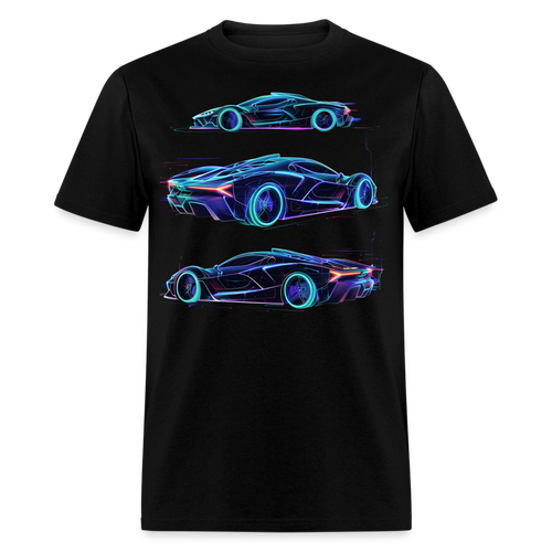 Concept Sports Supercar Race Car Guy Teen Mens T-Shirt - black