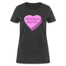 Load image into Gallery viewer, Cute Candy Heart Best Friends 4Ever Valentines Day Shirt - heather black