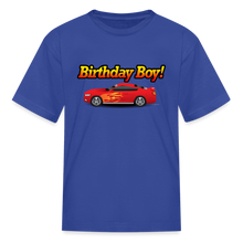 Load image into Gallery viewer, Red Race Car Boys Birthday T-Shirt - royal blue