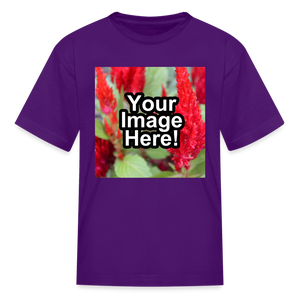 Custom Personalized Photo T-Shirt Create Your Own Kids Gift - purple