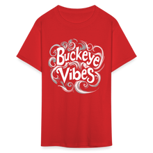 Load image into Gallery viewer, Buckeye Vibes Retro Groovy Ohio Home Buckeye State T-Shirt - red