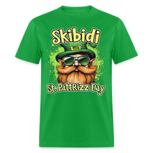 Load image into Gallery viewer, Skibidi St Patt Rizz Day Funny Patricks Meme Boy Teen T-Shirt - bright green