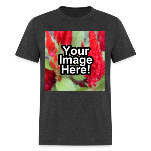 Custom Personalized Photo T-Shirt Create Your Own Unisex Gift - heather black