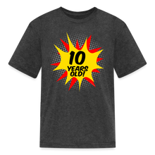 Load image into Gallery viewer, Superhero Comic Boy&#39;s Birthday T-Shirt 10 Years Old - heather black