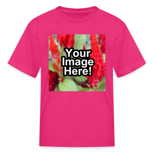 Custom Personalized Photo T-Shirt Create Your Own Kids Gift - fuchsia