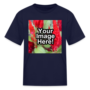 Custom Personalized Photo T-Shirt Create Your Own Kids Gift - navy