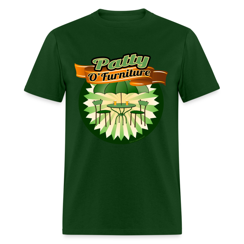 Patty O'Furniture Funny St Patricks Day T-Shirt - forest green