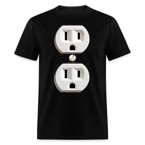 Funny Electrical Outlet Halloween Costume T-Shirt for Men Women - black