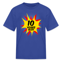 Load image into Gallery viewer, Superhero Comic Boy&#39;s Birthday T-Shirt 10 Years Old - royal blue