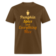 Load image into Gallery viewer, Pumpkin Spice and Everything Nice Fall Thanksgiving Shirt - brown