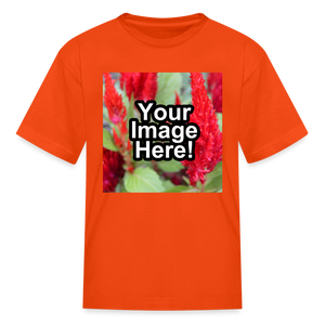 Custom Personalized Photo T-Shirt Create Your Own Kids Gift - orange