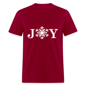 Joy Snowflake O Christmas T-Shirt - dark red