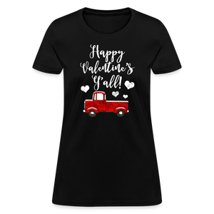 Happy Valentines Day Yall Country Southern Womens Tshirt - black