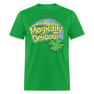 Magically Delicious 80s Vintage St Patricks Day T-Shirt - bright green