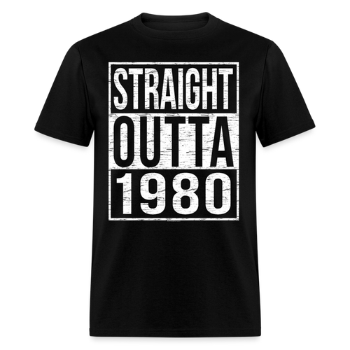 birthday straight outta funny t shirt - black