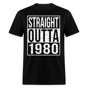 birthday straight outta funny t shirt - black