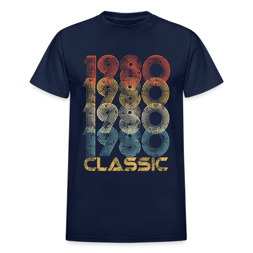 1980 Classic Vintage 40th Birthday T-Shirt - navy