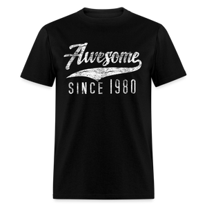 birthday awesome since birth t shirt - black