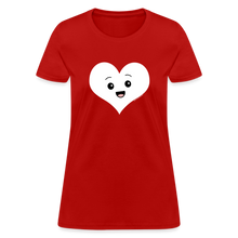 Load image into Gallery viewer, Cute Kawaii Heart Face Valentine&#39;s Day Shirt - red