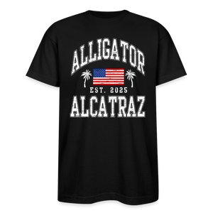 Alligator Alcatraz Est 2025 American Flag Patriotic Made in USA T-Shirt - black