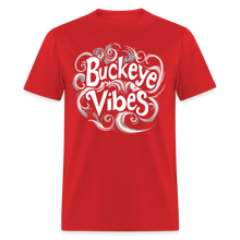 Load image into Gallery viewer, Buckeye Vibes Retro Groovy Ohio Home Buckeye State T-Shirt - red