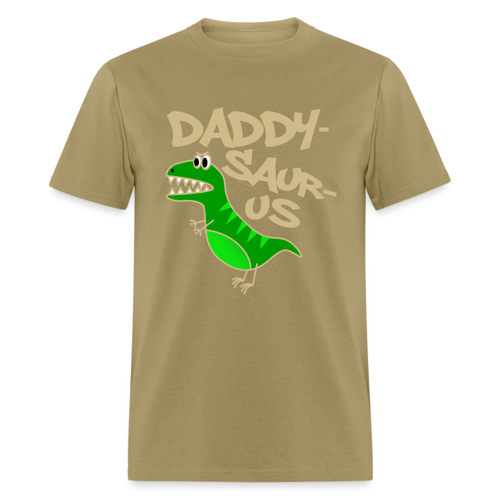 Daddy Saurus Dinosaur T-Rex T-Shirt - khaki
