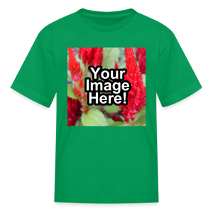 Custom Personalized Photo T-Shirt Create Your Own Kids Gift - kelly green