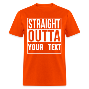 Straight Outta Custom Personalized T-Shirt - orange