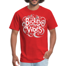 Load image into Gallery viewer, Buckeye Vibes Retro Groovy Ohio Home Buckeye State T-Shirt - red