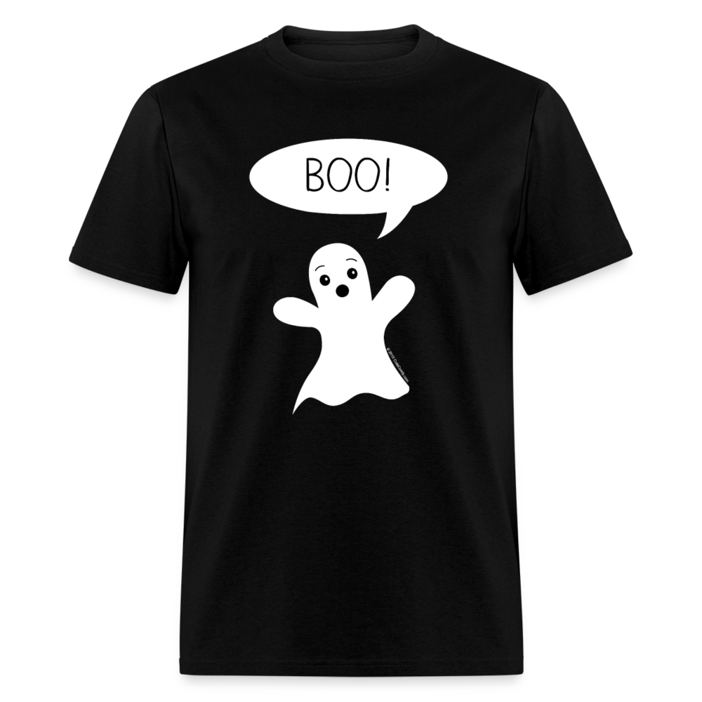 Cute Boo Ghost Halloween Shirt - black