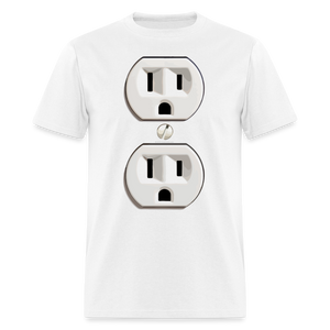 Funny Electrical Outlet Halloween Costume T-Shirt for Men Women - white