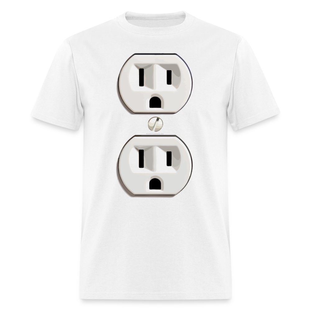 Funny Electrical Outlet Halloween Costume T-Shirt for Men Women - white