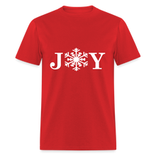 Load image into Gallery viewer, Joy Snowflake O Christmas T-Shirt - red